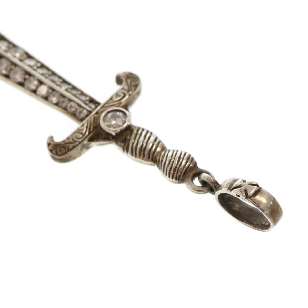 Loree Rodkin(ローリーロドキン) Sword ソード ジルコニアペンダントトップ ネックレストップ シルバー