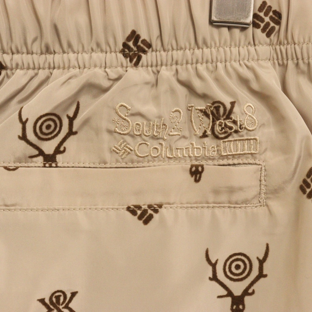 KITH(キス) ×South2 West8 For Columbia Flocked Monogram String C.S. Pant サウスツーウエストエイト コロンビア ナイロンパンツ ブラン