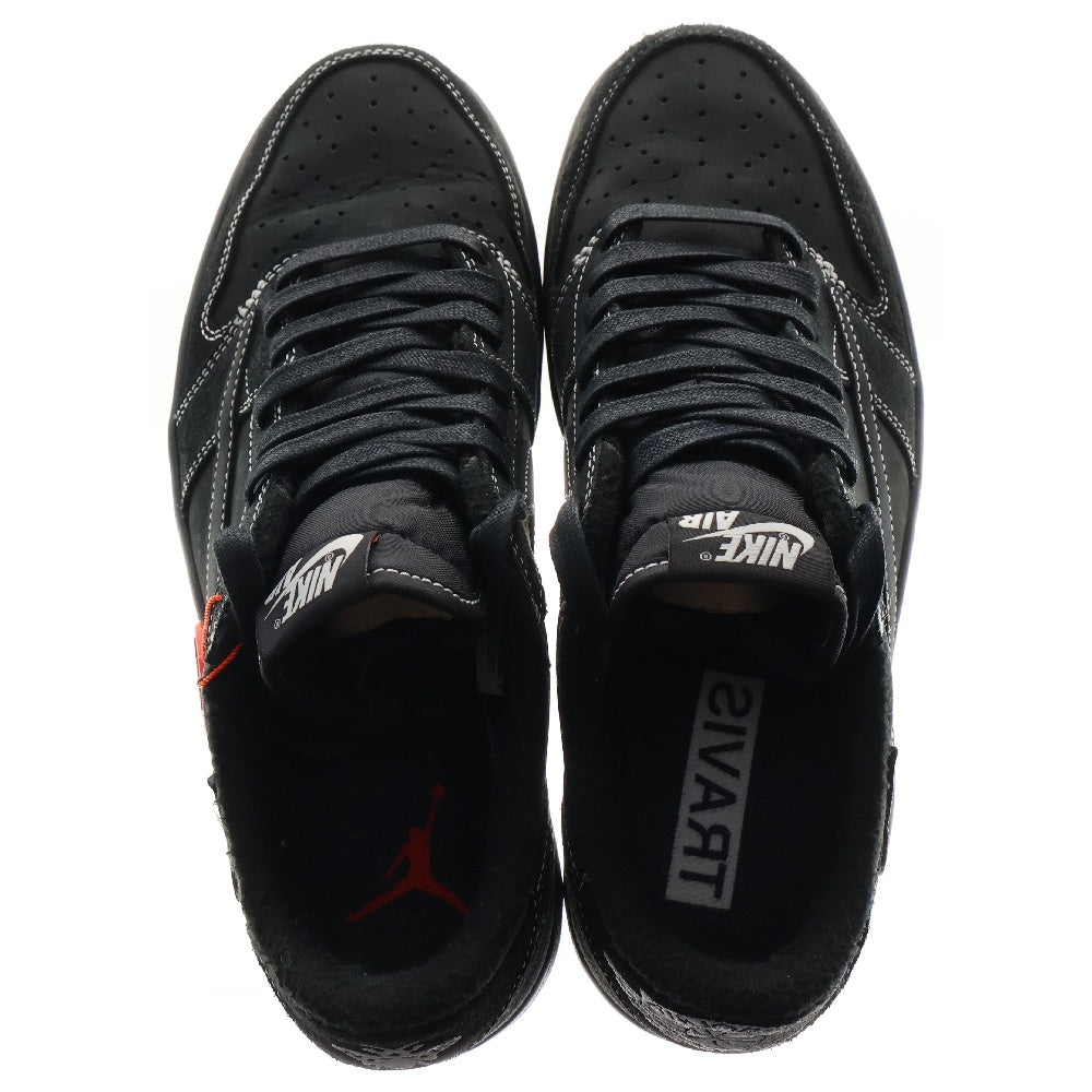 NIKE(ナイキ) ×TRAVIS SCOTT AIR JORDAN 1 LOW OG SP BLACK PHANTOM トラヴィススコット エアジョーダン1 ブラック ファントム ローカットスニーカー US9/27cm DM7866-001