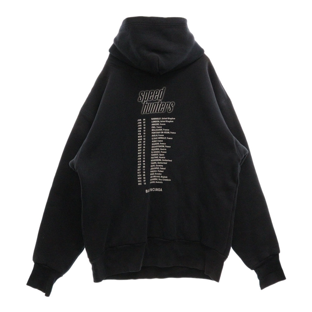 BALENCIAGA(バレンシアガ) 19AW Speed Hunters Hoodie スピードハンターズ プルオーバースウェットパーカー フーディー ネイビー 541873 TCV37