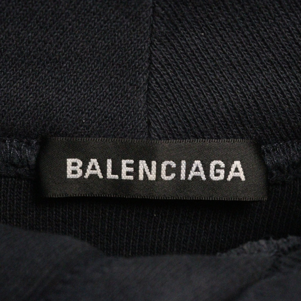 BALENCIAGA(バレンシアガ) 19AW Speed Hunters Hoodie スピードハンターズ プルオーバースウェットパーカー フーディー ネイビー 541873 TCV37