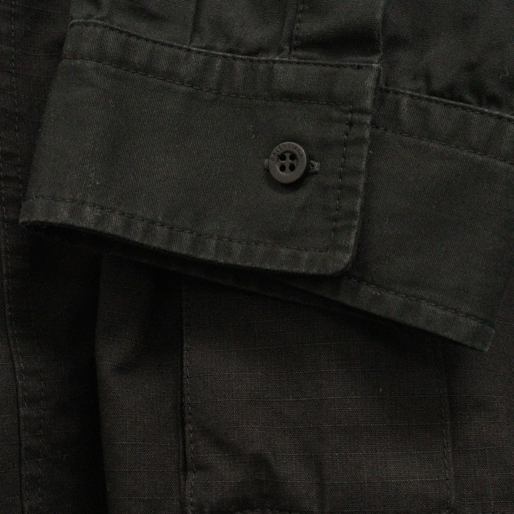 BALENCIAGA(バレンシアガ) UNISEX PATCHED CARGO SHIRT カーゴポケット付き ボタンダウンシャツジャケット ブラック 720102 TNP04