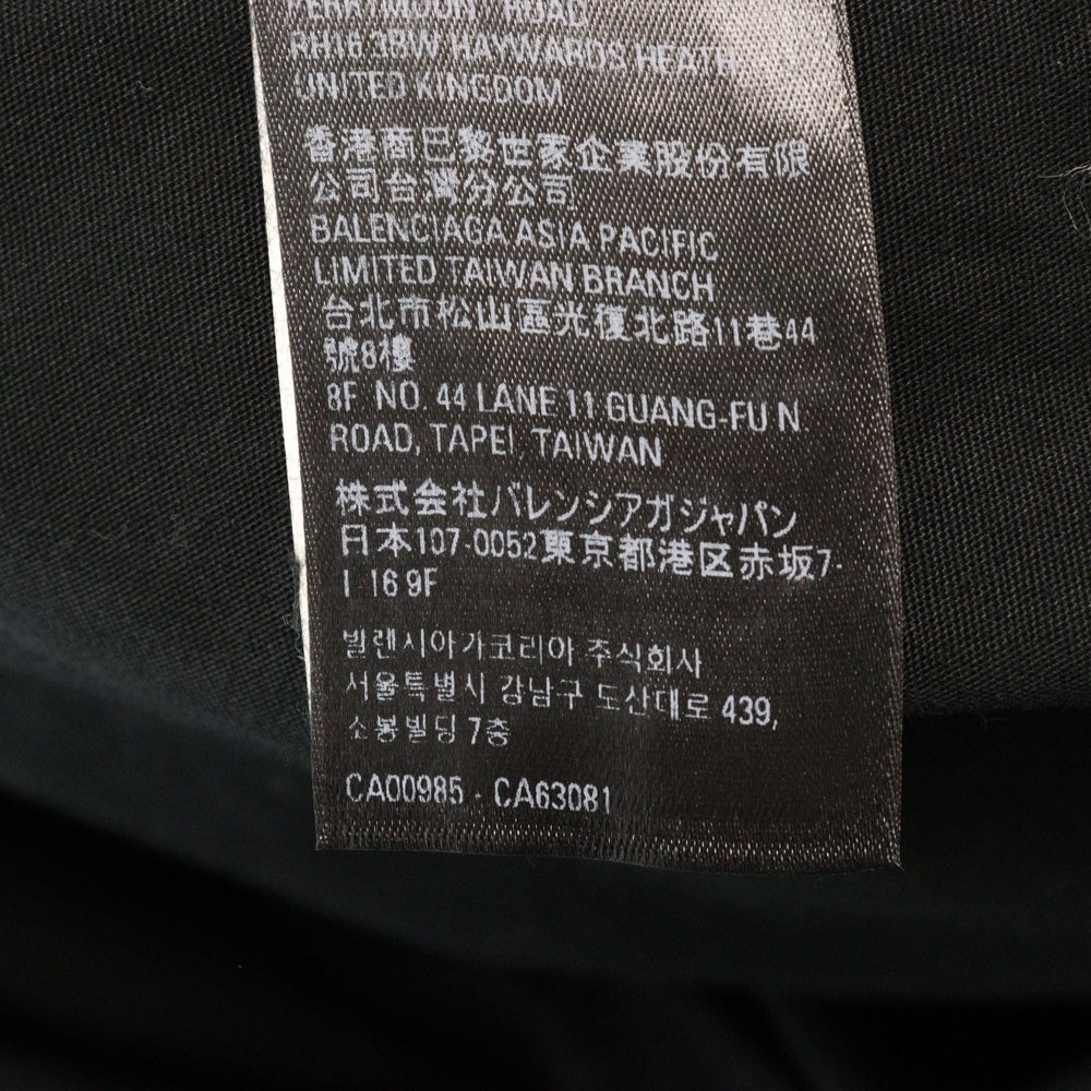 BALENCIAGA(バレンシアガ) UNISEX PATCHED CARGO SHIRT カーゴポケット付き ボタンダウンシャツジャケット ブラック 720102 TNP04