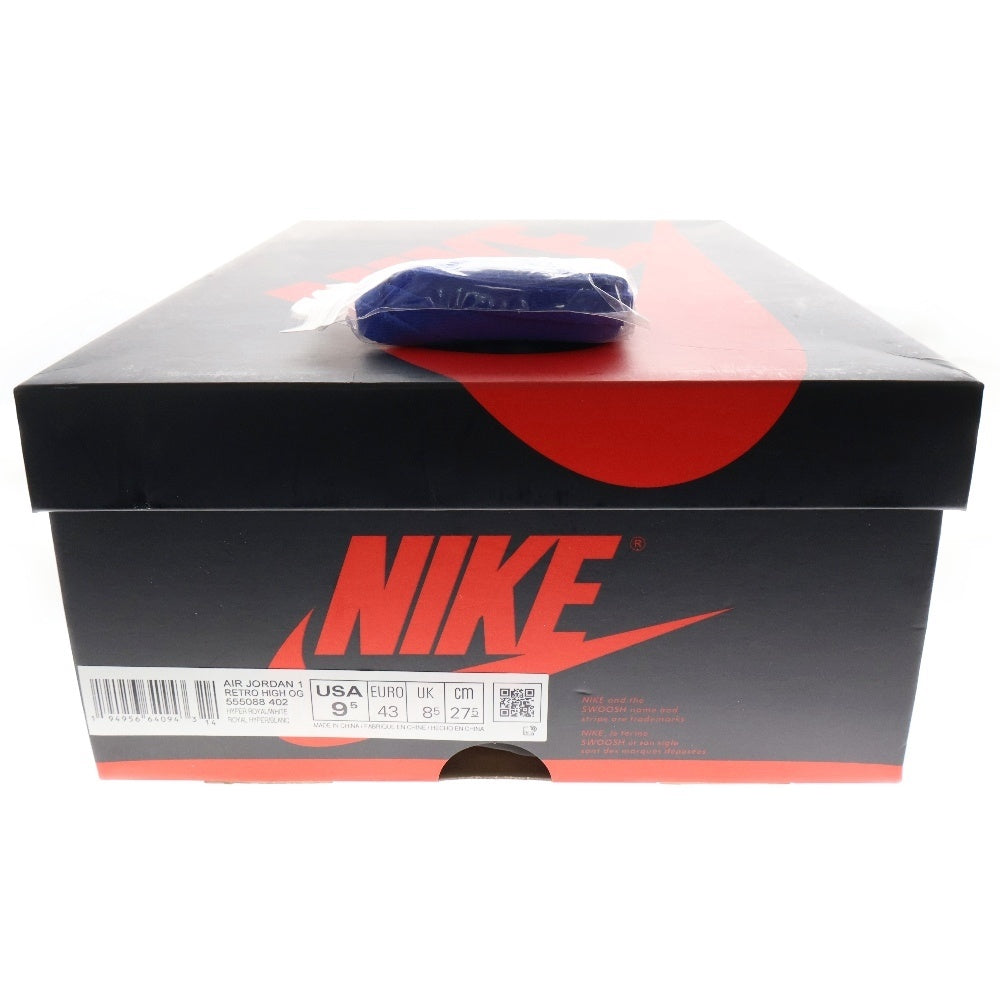 NIKE(ナイキ) AIR JORDAN 1 RETRO HIGH OG HYPER ROYAL 555088-402 エアジョーダン1 ハイパーロイヤル ハイカットスニーカーホワイト/ブルー U9.5/27.5cm