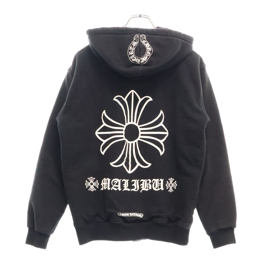 CHROME HEARTS(クロムハーツ) SWTSHRT HD ZIP LTD MALIBU マリブ限定 ジップアップスウェットパーカー フーディー ブラック