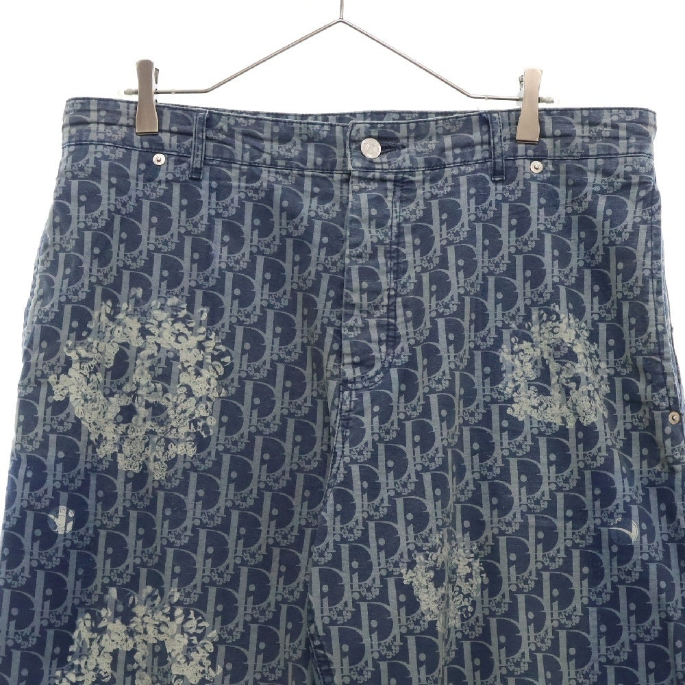 DIOR(ディオール) 23AW ×Denim Tears Carpenter Jeans デニムティアーズ 総柄カーペンターパンツ ネイビー 393D181BY528
