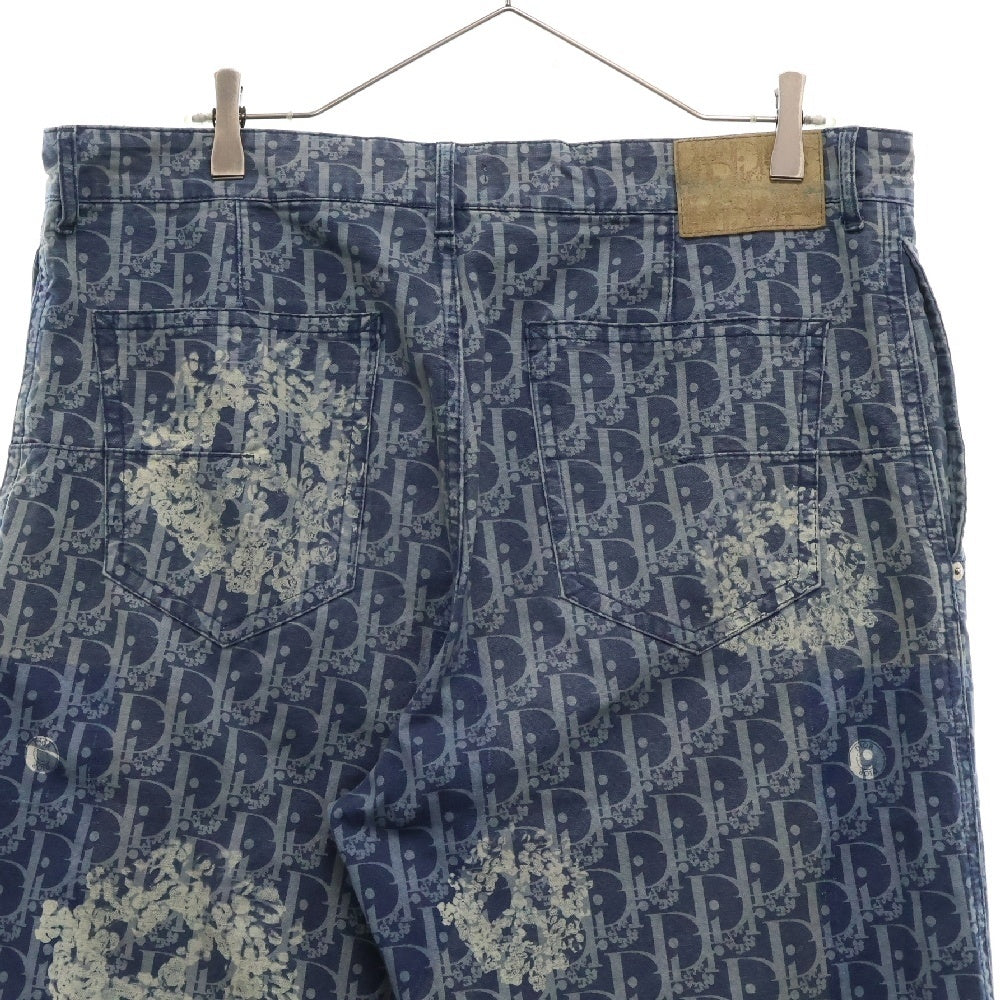 DIOR(ディオール) 23AW ×Denim Tears Carpenter Jeans デニムティアーズ 総柄カーペンターパンツ ネイビー 393D181BY528