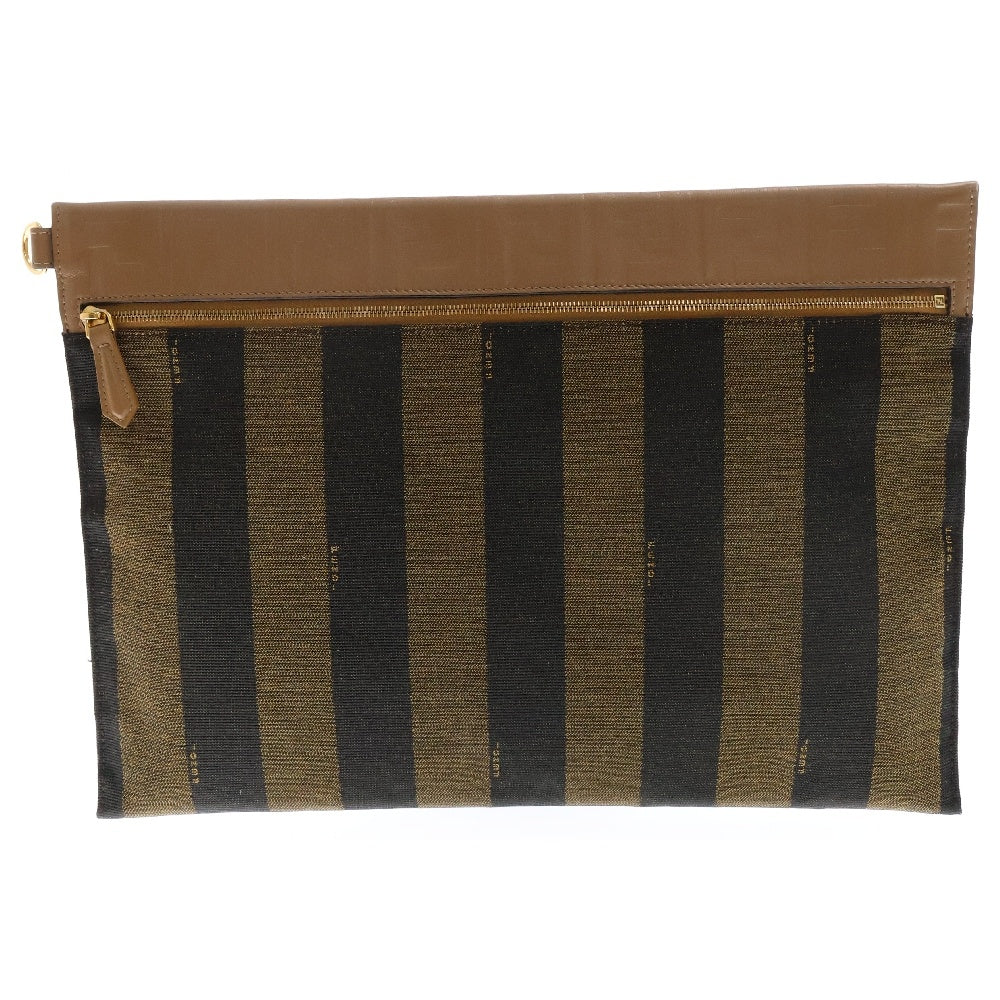 FENDI(フェンディ) Clutch Bag キャンバスクラッチバッグ ブラウン 7N0109
