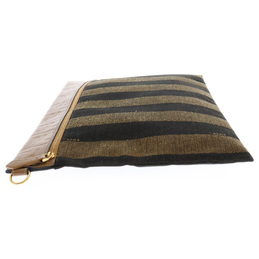 FENDI(フェンディ) Clutch Bag キャンバスクラッチバッグ ブラウン 7N0109