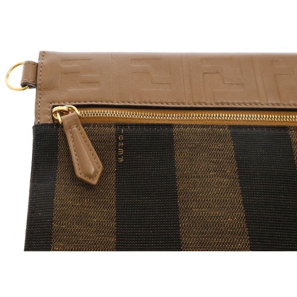 FENDI(フェンディ) Clutch Bag キャンバスクラッチバッグ ブラウン 7N0109