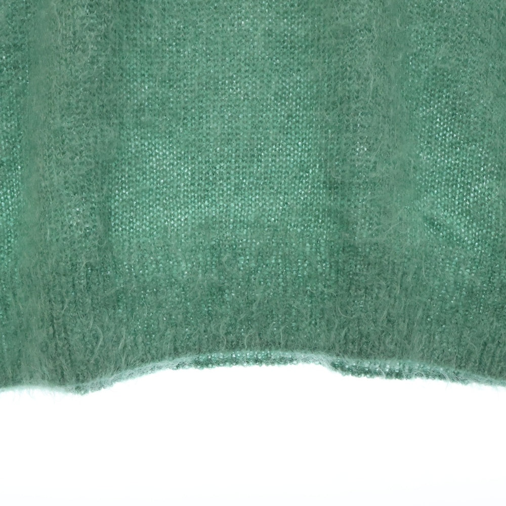 AURALEE(オーラリー) 23AW BRUSHED SUPER KID MOHAIR KNIT POLO GREEN モヘヤ ニット ポロ グリーン A23AP03KM