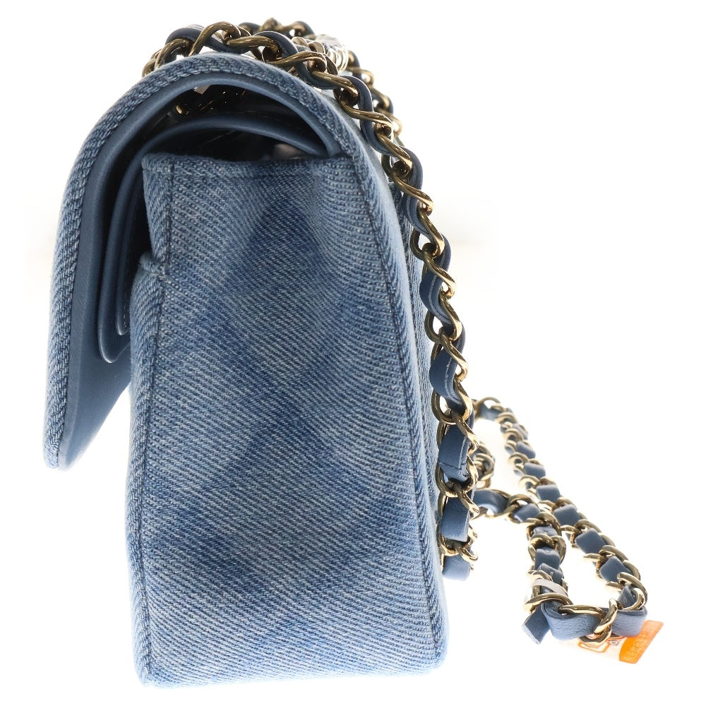 CHANEL(シャネル) マトラッセ25 ターンロック ダブルフラップ ショルダーバッグ ブルー