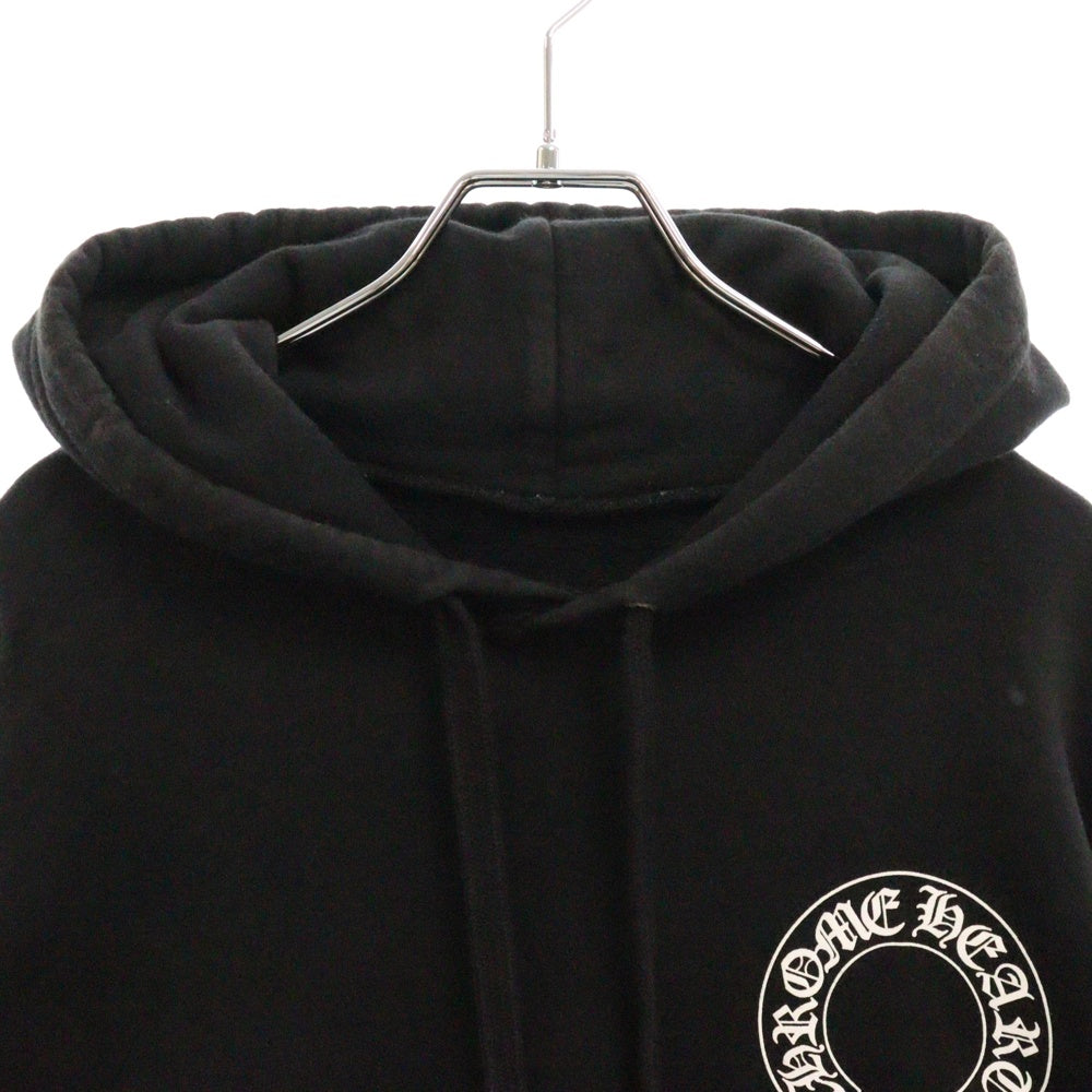 CHROME HEARTS(クロムハーツ) SWTSHRT PLVR ホースシュープリント アームフローラル スウェット プルオーバーパーカー ブラック