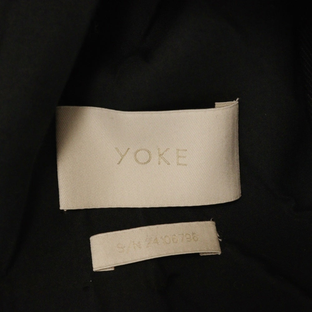 YOKE(ヨーク) BONDING OPAL BALMACAAN COAT オパールバルマカーン ボンディング加工 ロングコート YK24SS0621C ブラック