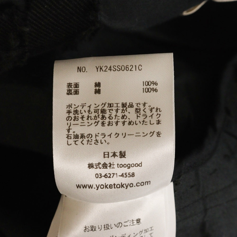 YOKE(ヨーク) BONDING OPAL BALMACAAN COAT オパールバルマカーン ボンディング加工 ロングコート YK24SS0621C ブラック