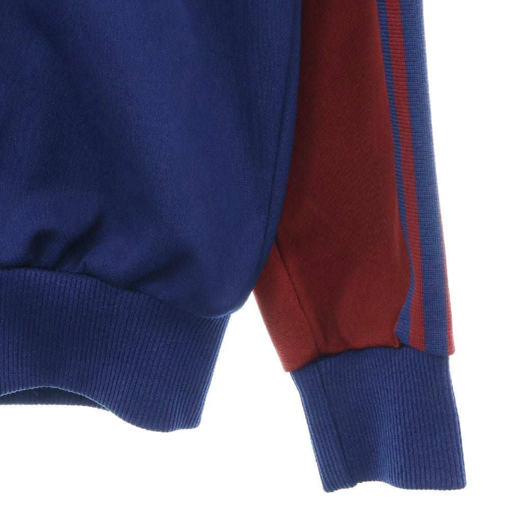 adidas(アディダス) バイカラーロゴプリントトラックジャケット ネイビー/バーガンディ