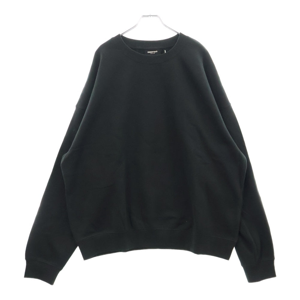 FEAR OF GOD ESSENTIALS(フィアオブゴッド エッセンシャルズ) SWEATSHIRT リフレクターロゴ クルーネックスウェットトレーナー ブラック