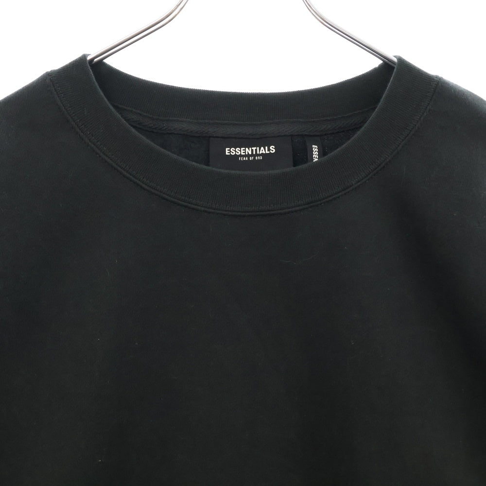 FEAR OF GOD ESSENTIALS(フィアオブゴッド エッセンシャルズ) SWEATSHIRT リフレクターロゴ クルーネックスウェットトレーナー ブラック