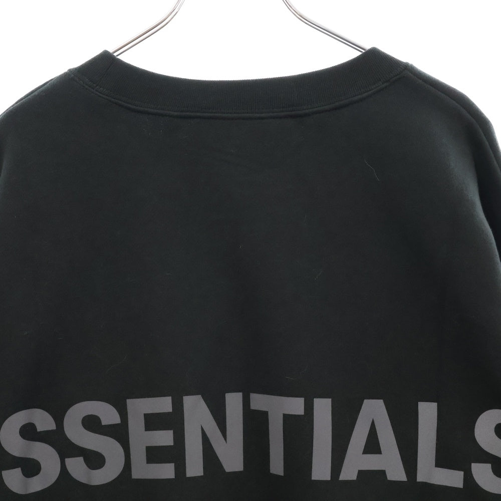 FEAR OF GOD ESSENTIALS(フィアオブゴッド エッセンシャルズ) SWEATSHIRT リフレクターロゴ クルーネックスウェットトレーナー ブラック
