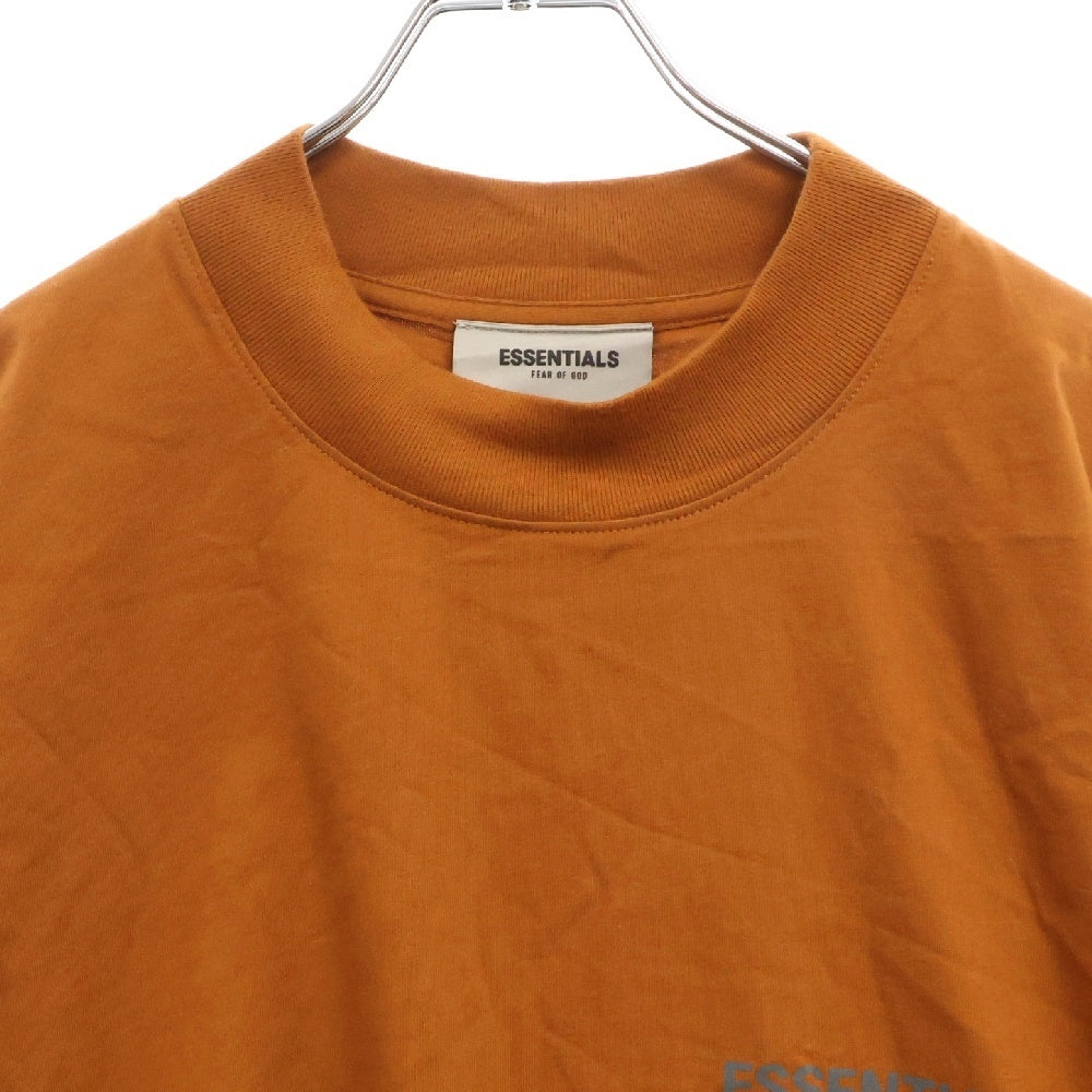 FEAR OF GOD ESSENTIALS(フィアオブゴッド エッセンシャルズ) L/S T-SHIRT リフレクターロゴ 長袖Tシャツ ロンT ブラウン