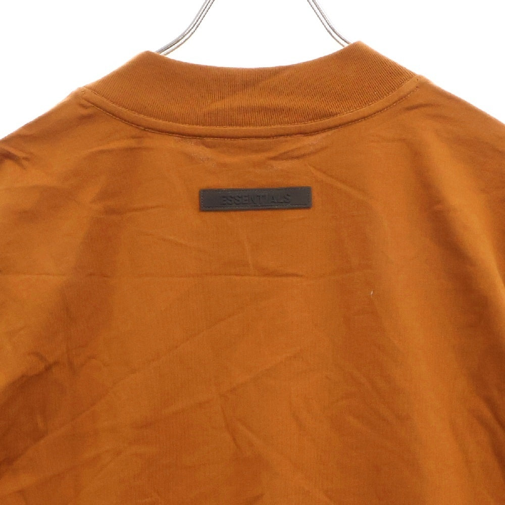 FEAR OF GOD ESSENTIALS(フィアオブゴッド エッセンシャルズ) L/S T-SHIRT リフレクターロゴ 長袖Tシャツ ロンT ブラウン
