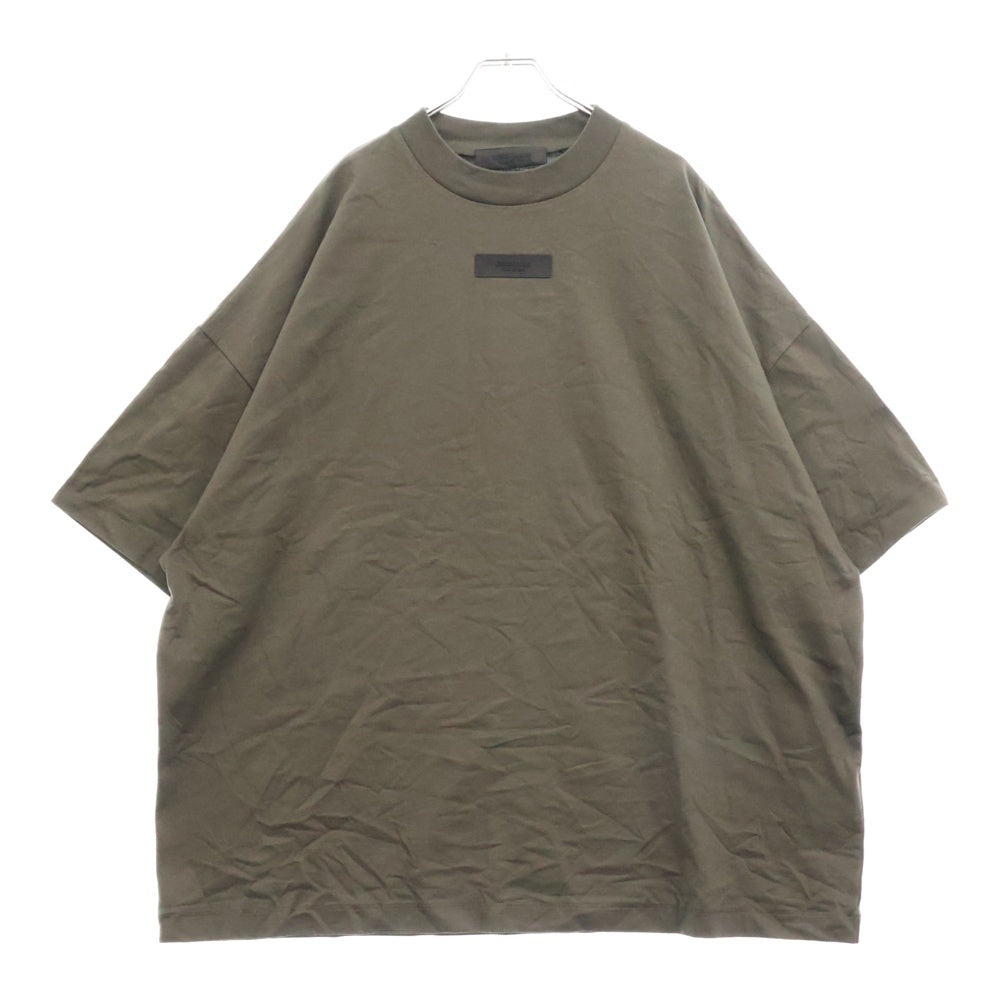 FEAR OF GOD ESSENTIALS(フィアオブゴッド エッセンシャルズ) S/S T-SHIRT ラバーロゴプリント半袖Tシャツ カーキ