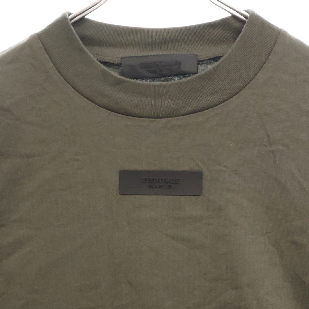 FEAR OF GOD ESSENTIALS(フィアオブゴッド エッセンシャルズ) S/S T-SHIRT ラバーロゴプリント半袖Tシャツ カーキ