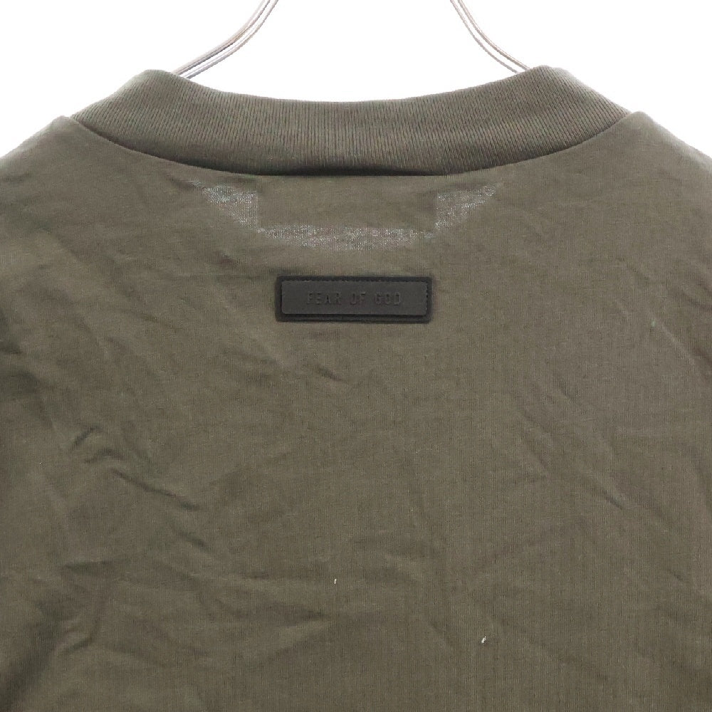 FEAR OF GOD ESSENTIALS(フィアオブゴッド エッセンシャルズ) S/S T-SHIRT ラバーロゴプリント半袖Tシャツ カーキ