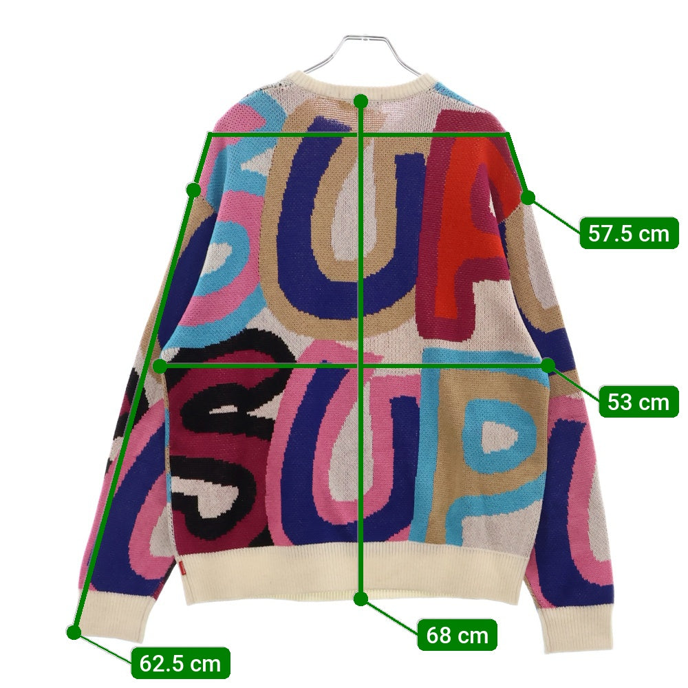 SUPREME(シュプリーム) 20AW Smurfs Sweater スマーフ 総柄クルーネック長袖ニットセーター マルチ