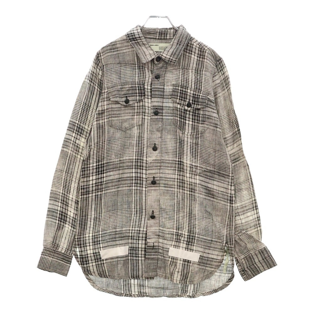 OFF-WHITE(オフホワイト) 17SS Mirror Mirror Shirt 長袖シャツ グレー