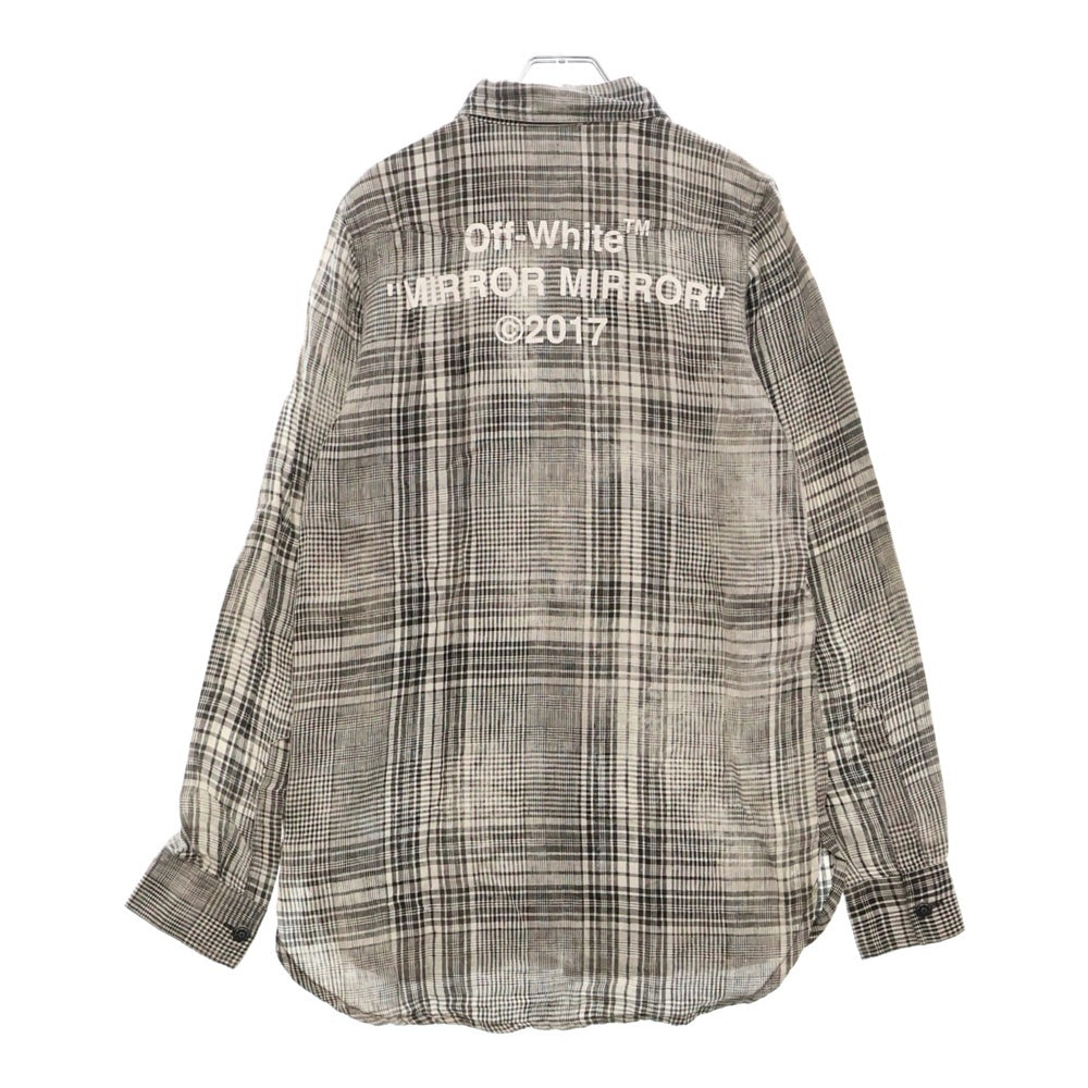 OFF-WHITE(オフホワイト) 17SS Mirror Mirror Shirt 長袖シャツ グレー