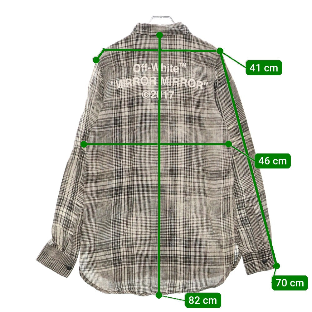 OFF-WHITE(オフホワイト) 17SS Mirror Mirror Shirt 長袖シャツ グレー