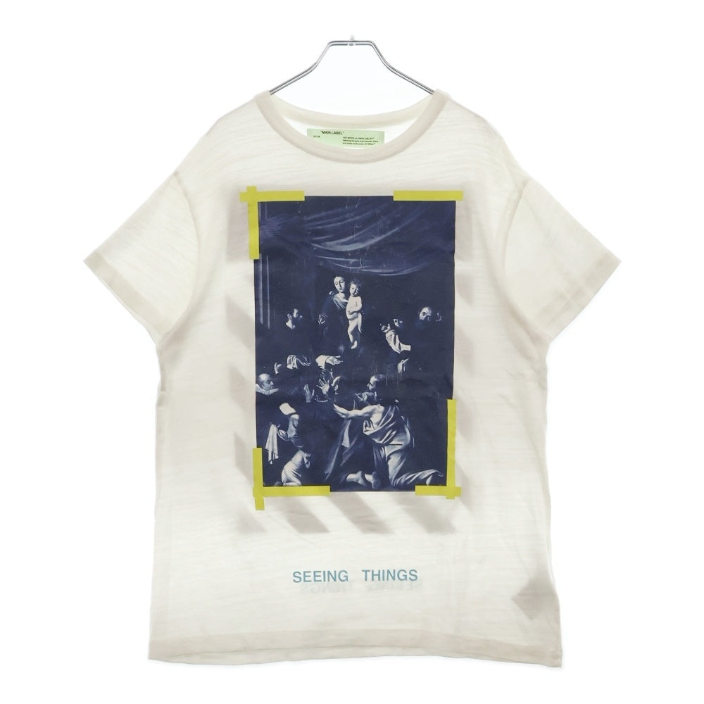 OFF-WHITE(オフホワイト) 17AW Seeing Things Caravaggio T-Shirt カラヴァッジョ 半袖Tシャツ ホワイト OMAA002F17001015