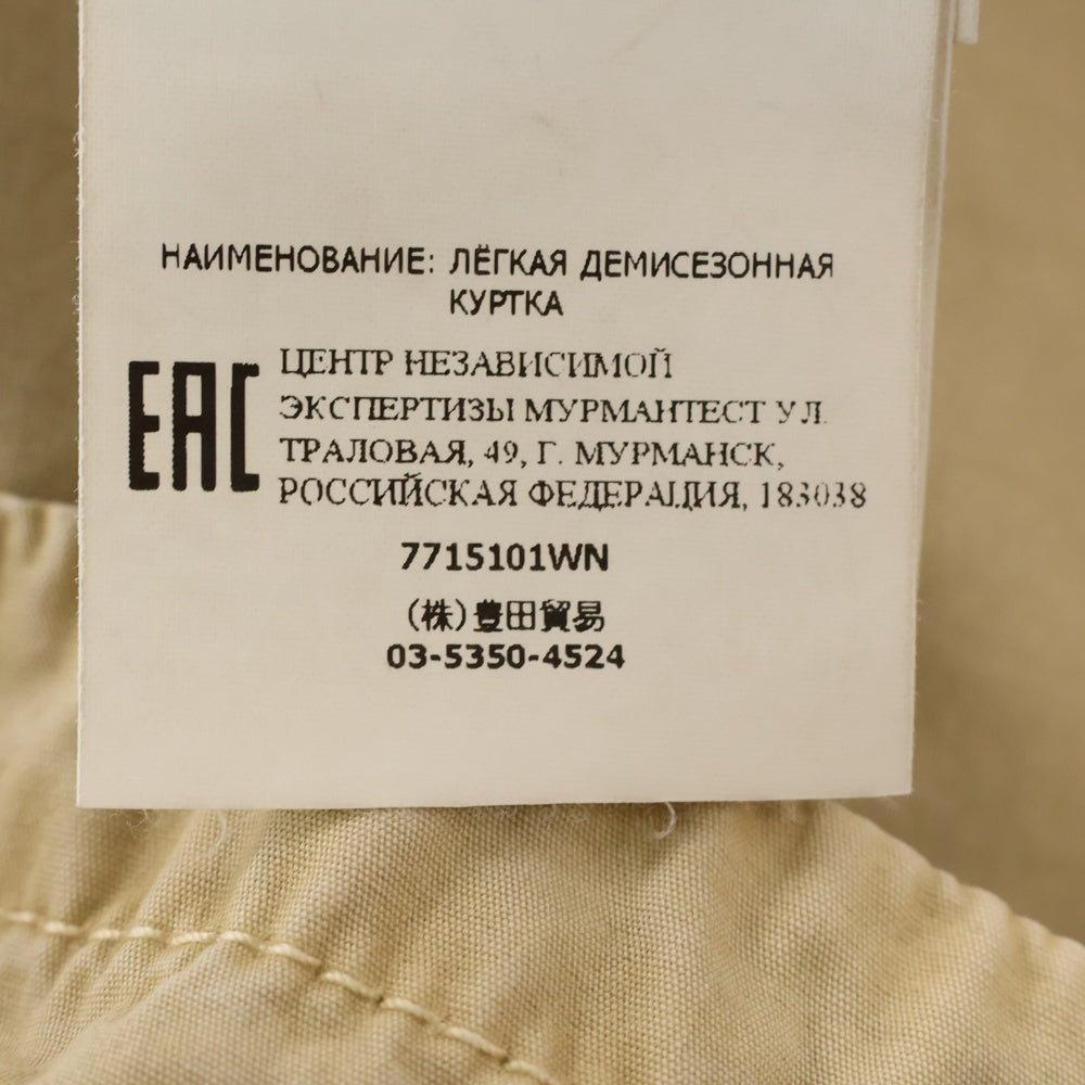 STONE ISLAND(ストーンアイランド) Brushed Cotton Canvas Zip Overshirt ロゴワッペン ジップアップ長袖シャツ ベージュ 7715101WN