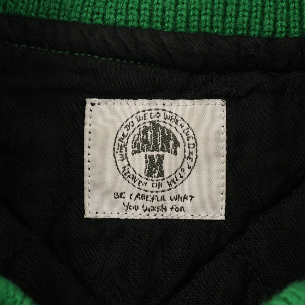 SAINT MICHAEL(セントマイケル) 21SS ×DENIM TEARS STUDIUM JACKET デニムティアーズ ウールスタジアムジャケット スタジャン グリーン SM-S21-0001-041