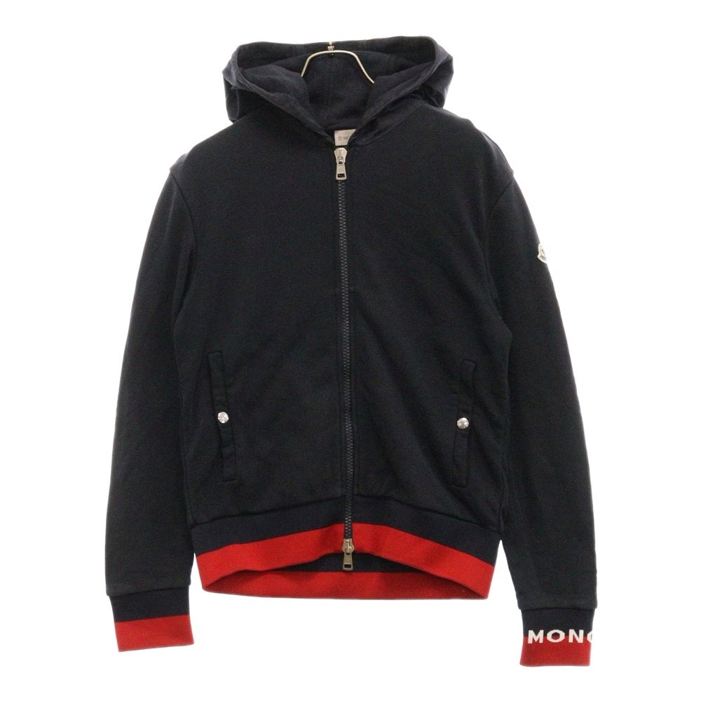 MONCLER(モンクレール) MAGLIA CARDIGAN ロゴワッペン ジップアップフーディ スウェット ネイビー E10918424800