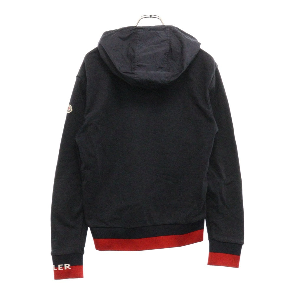 MONCLER(モンクレール) MAGLIA CARDIGAN ロゴワッペン ジップアップフーディ スウェット ネイビー E10918424800