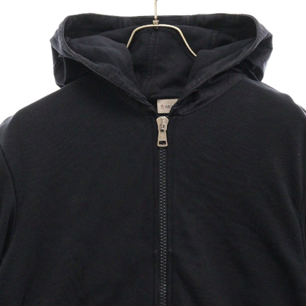 MONCLER(モンクレール) MAGLIA CARDIGAN ロゴワッペン ジップアップフーディ スウェット ネイビー E10918424800