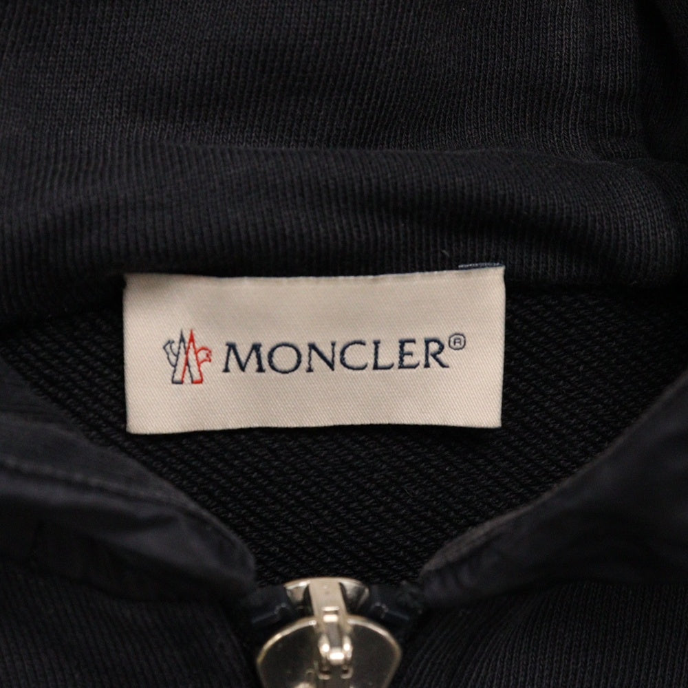 MONCLER(モンクレール) MAGLIA CARDIGAN ロゴワッペン ジップアップフーディ スウェット ネイビー E10918424800