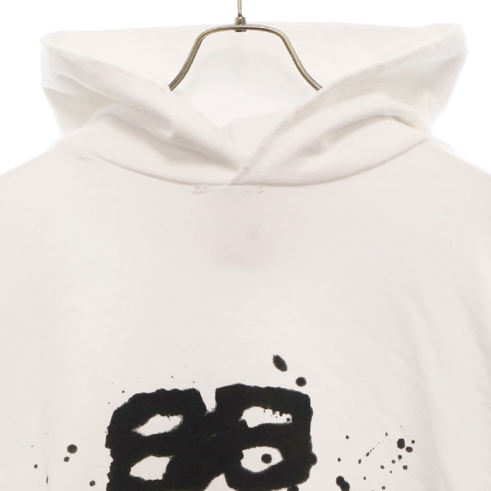 BALENCIAGA(バレンシアガ) 23AW Hand Drawn BB Icon Hoodie ハンドドラウン BBロゴプルオーバーパーカー スウェット ホワイト 620947 TNVQ1