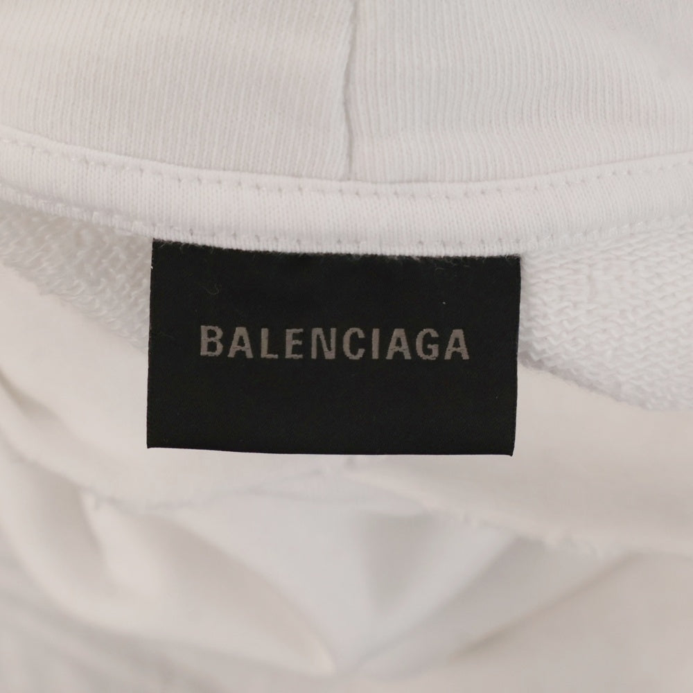 BALENCIAGA(バレンシアガ) 23AW Hand Drawn BB Icon Hoodie ハンドドラウン BBロゴプルオーバーパーカー スウェット ホワイト 620947 TNVQ1