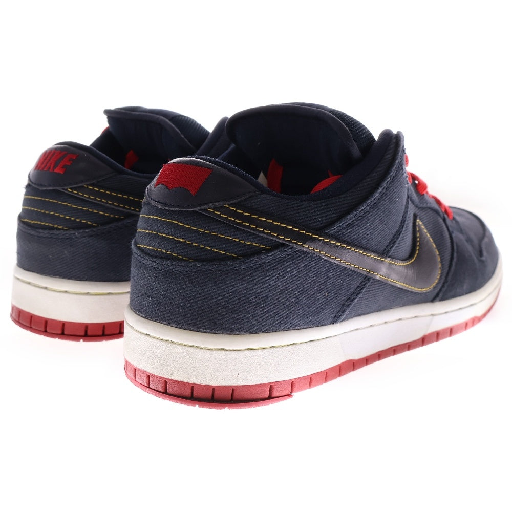 NIKE(ナイキ) ×Levis Dunk SB Low ×リーバイス ダンクローSB ローカットスニーカー ネイビー US8.5/26.5cm 573901-447