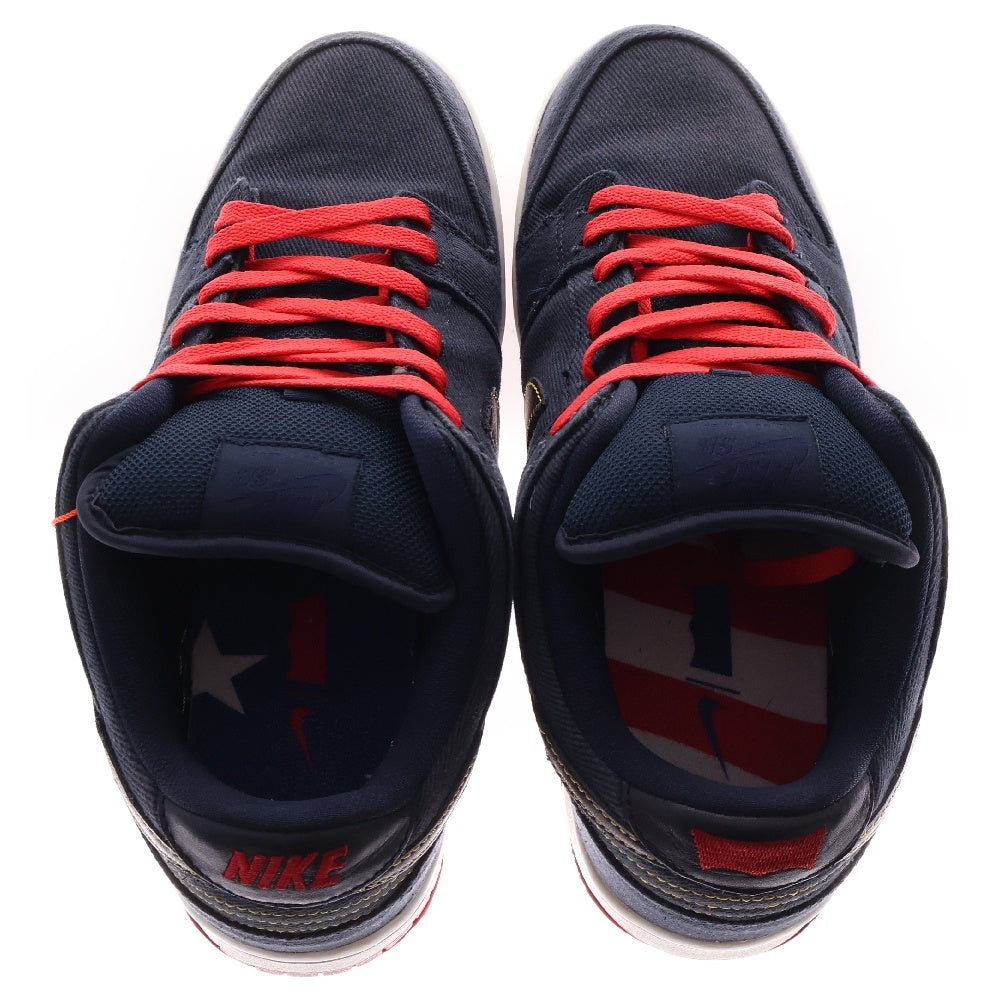 NIKE(ナイキ) ×Levis Dunk SB Low ×リーバイス ダンクローSB ローカットスニーカー ネイビー US8.5/26.5cm 573901-447