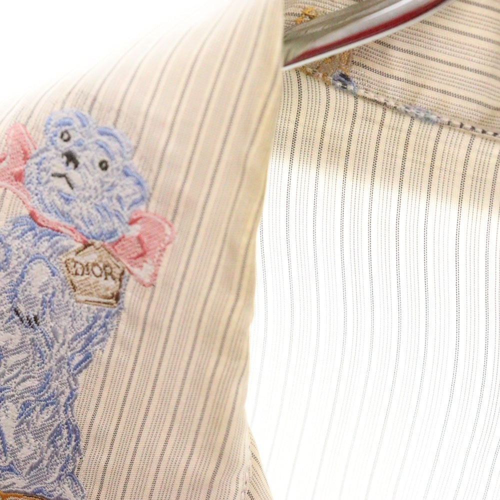 DIOR(ディオール) Silk Shirt ストライプ長袖シルクシャツ グレー 243B564B660B