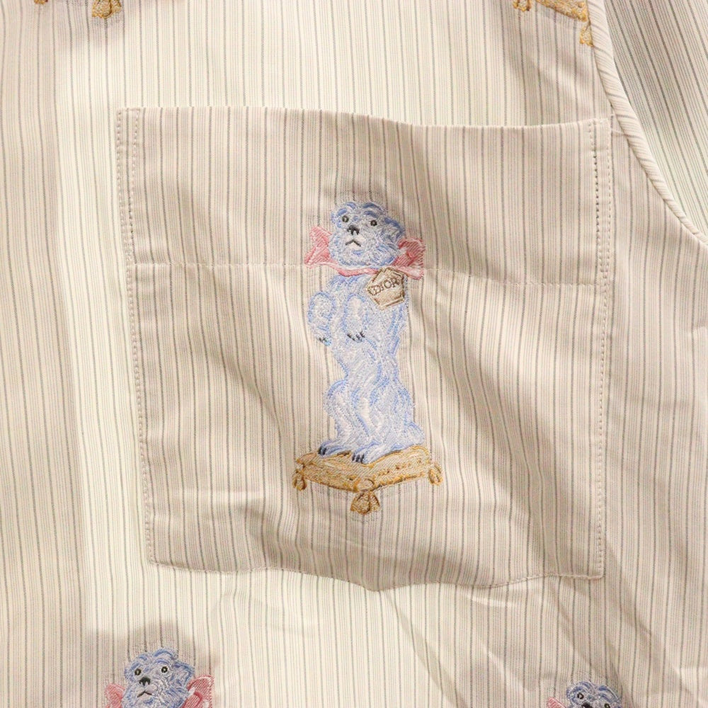 DIOR(ディオール) Silk Shirt ストライプ長袖シルクシャツ グレー 243B564B660B