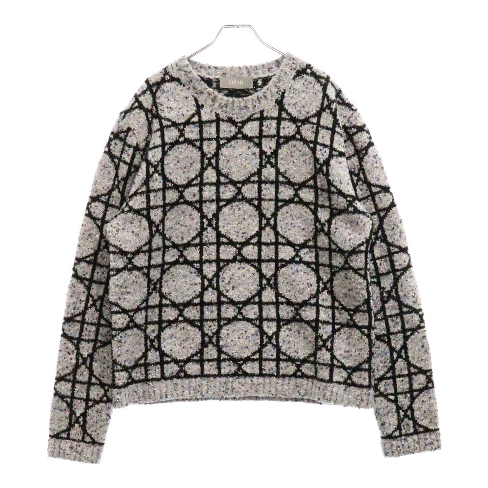 DIOR(ディオール) Round Neck Knit カシミヤ混 クルーネックニットセーター グレー 483M643AT804