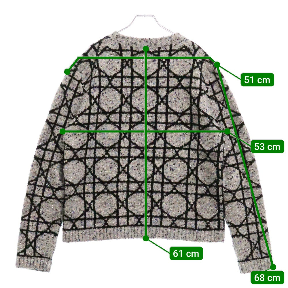 DIOR(ディオール) Round Neck Knit カシミヤ混 クルーネックニットセーター グレー 483M643AT804