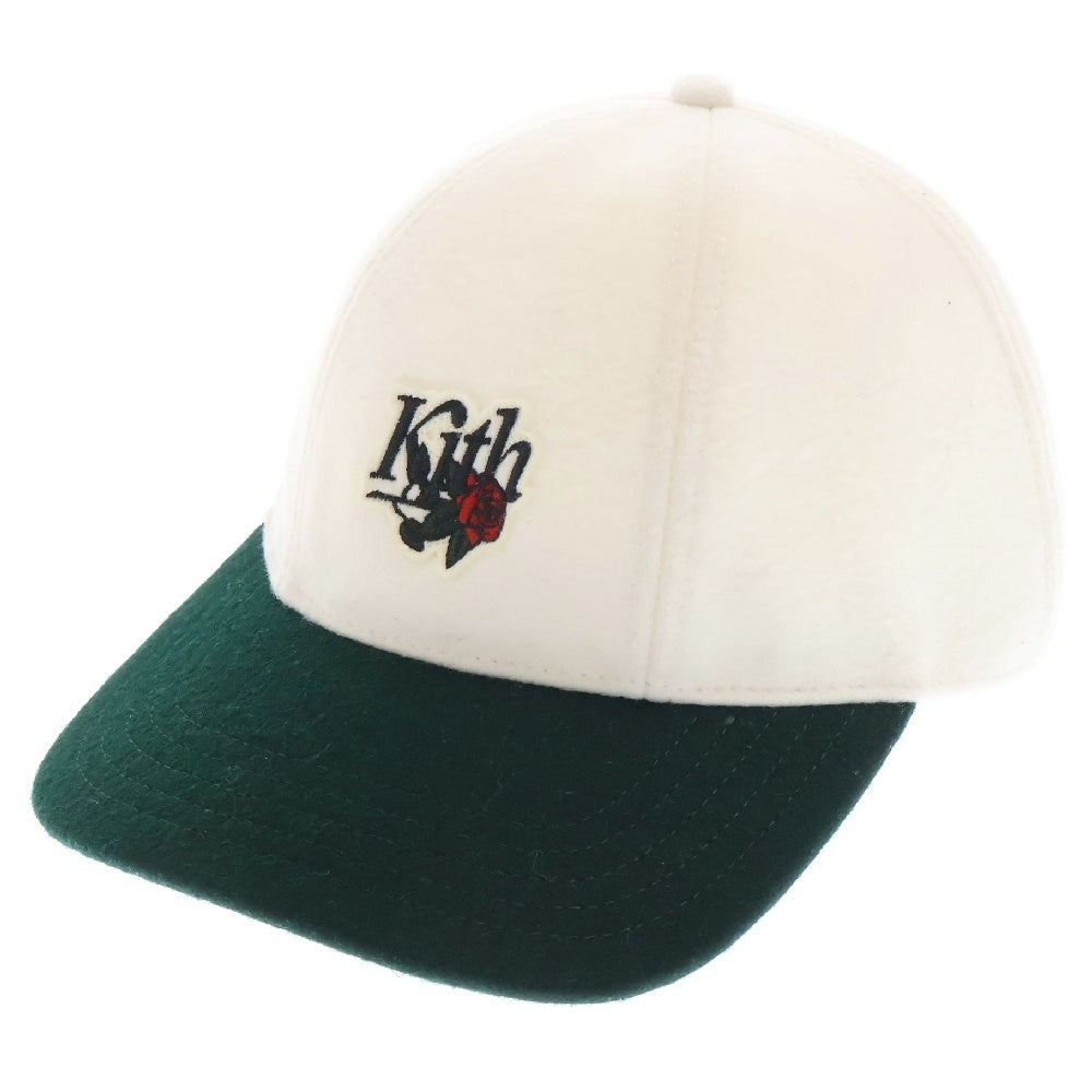 KITH(キス) Richards Wool Cricket Cap リチャード ウール クリンケット キャップ 帽子 ホワイト/グリーン