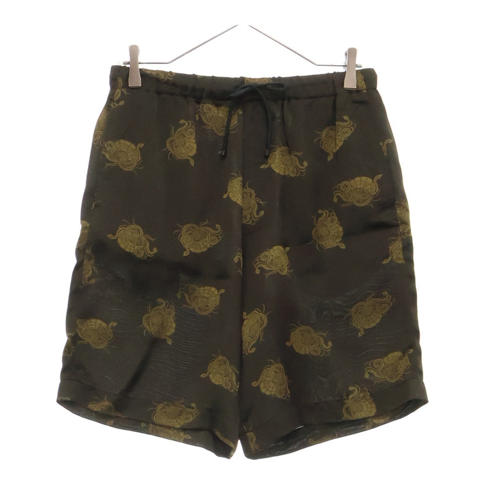DRIES VAN NOTEN(ドリスヴァンノッテン) 23SS PIPERI 総柄レーヨンハーフパンツ ショーツ ブラウン