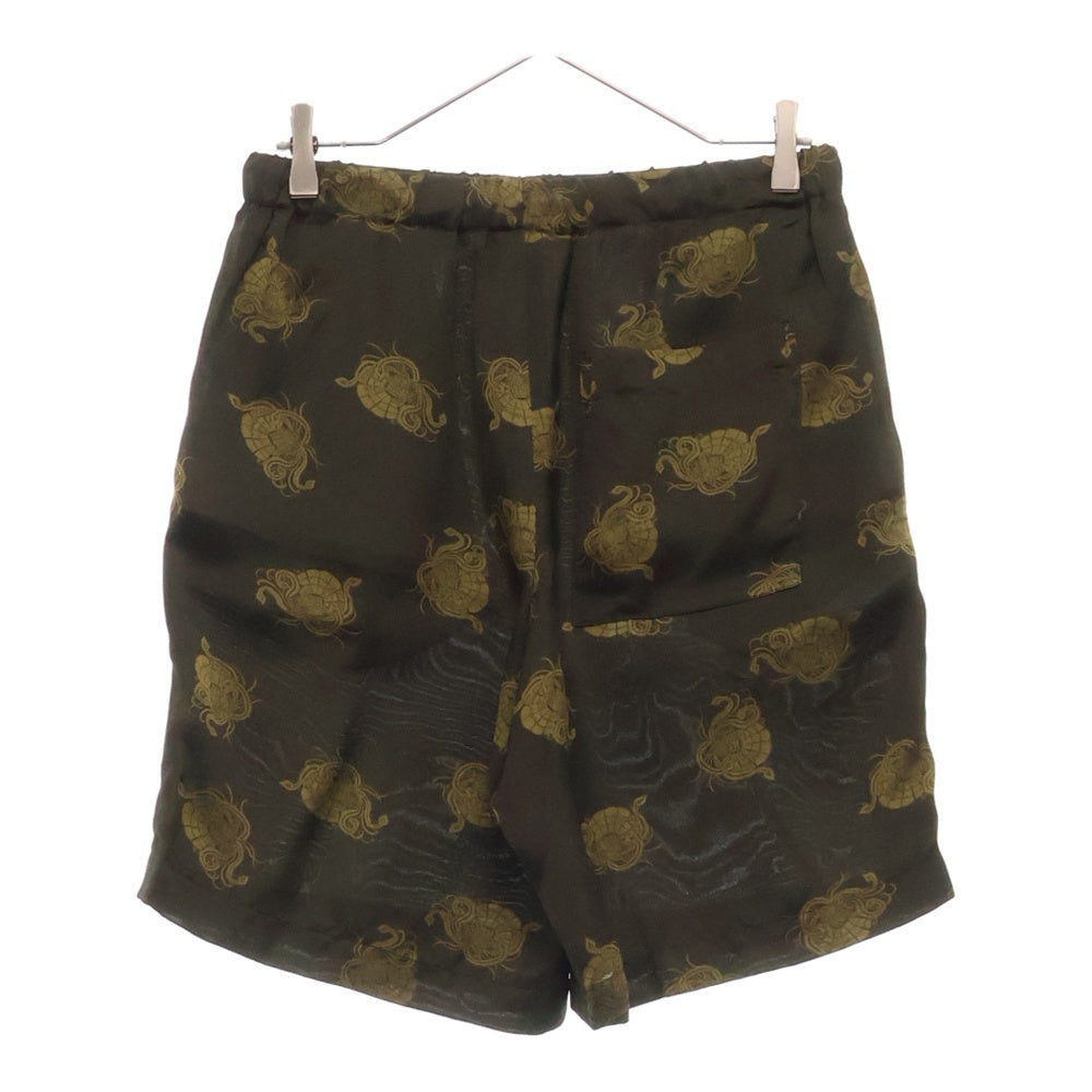 DRIES VAN NOTEN(ドリスヴァンノッテン) 23SS PIPERI 総柄レーヨンハーフパンツ ショーツ ブラウン